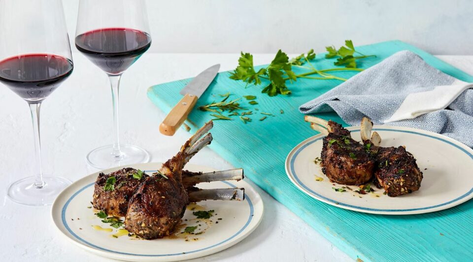 Perfect Match Recipe GarlicRosemary Grilled Lamb Chops Pappas