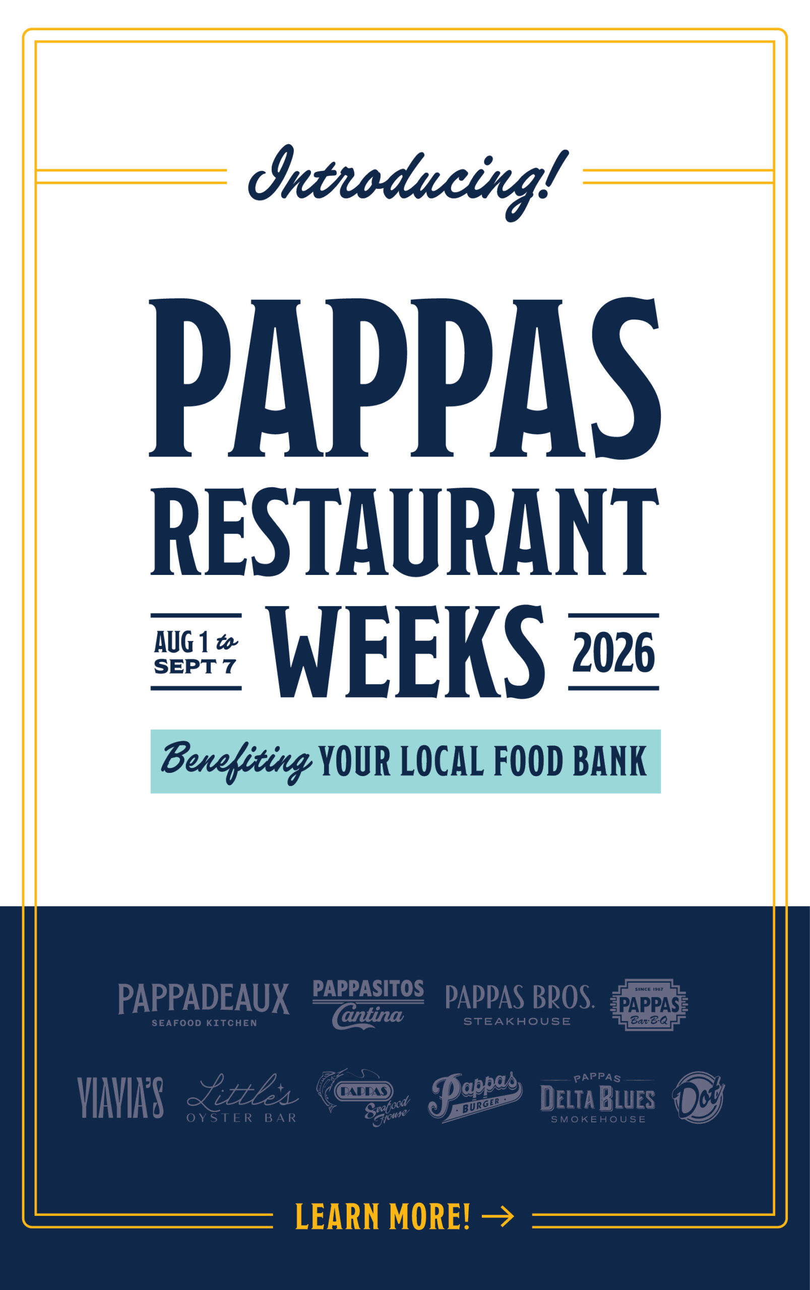 Pappas Restaurant Weeks